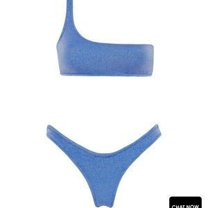 Triangl Marina Sparkle, NWT. L Top M Cheeky bottom